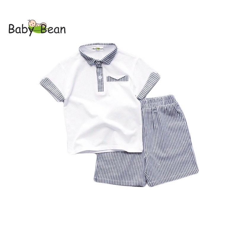 Bộ Đồ Thun Cotton in Hình, Chữ & Túi Đắp Bé Trai BabyBean