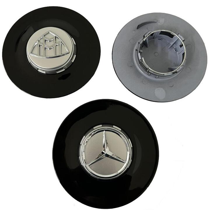 Logo chụp mâm, ốp lazang dùng cho bánh xe ô tô Maybach ZGS-003 đường kính đĩa 15cm, đường kính chân cài 7.5cm