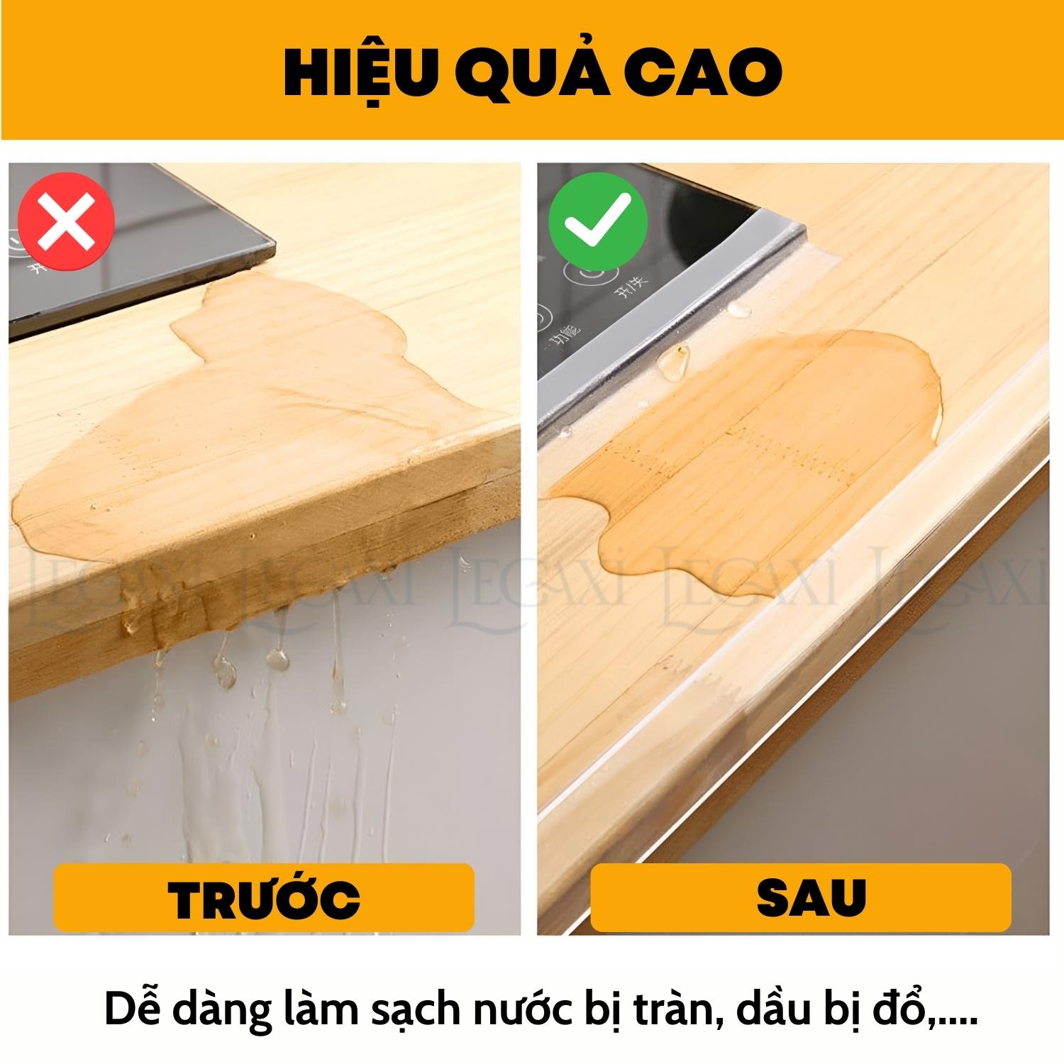 Băng keo dán viền mép bếp trong suốt chống thấm chống dầu mỡ chống nấm mốc bồn rửa bát lavabo Legaxi