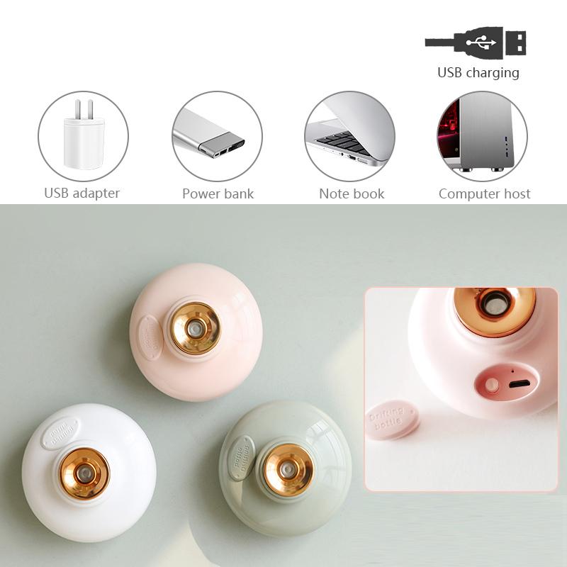 Trôi Bình Điện Tử Usb Máy Tạo Độ Ẩm Không Khí Cho Nhà Máy Khuếch Tán Lọc Không Khí Không Dây Pin Sạc 800MAh Mini Thoáng Mát Sương Tạo Ẩm Di Động