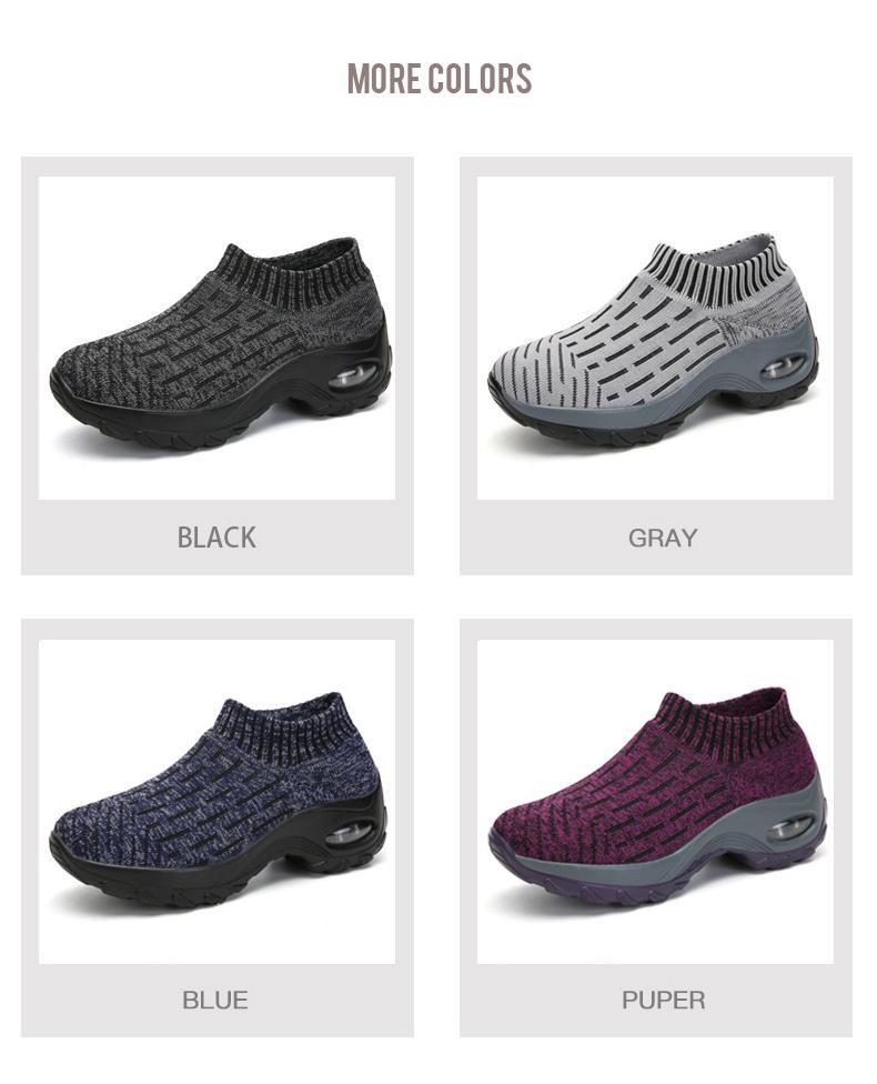 Giày tennis phụ nữ có đệm bằng không khí giày thể thao tăng cao Color: Black tennis shoes Shoe Size: 8