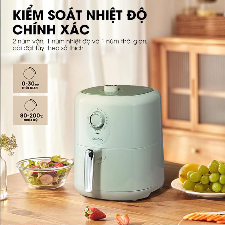 Nồi chiên không dầu SW-AFBE04 dung tích 4L công suất 1400W thiết kế tháo rời lòng nồi chống dính dễ dàng vệ sinh