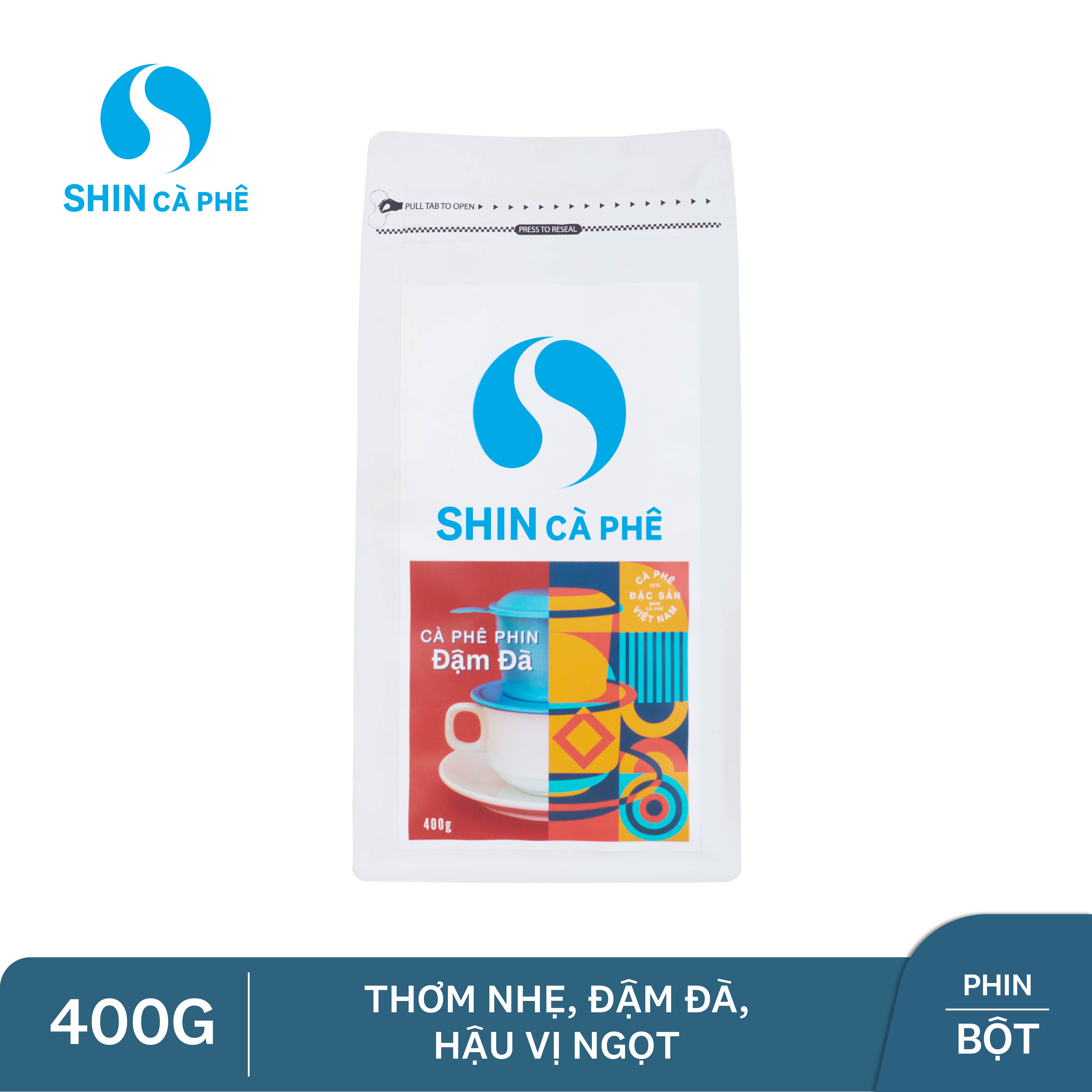 SHIN Cà Phê - Cà phê Đậm Đà 400g bột - Cà phê pha phin