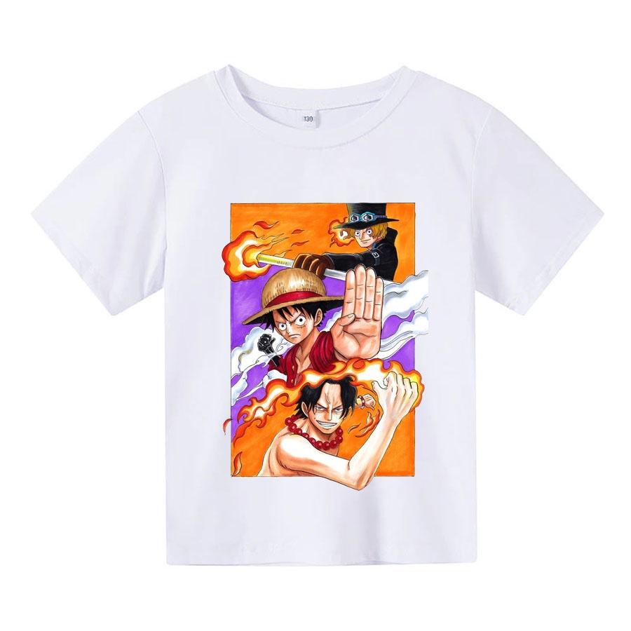 Áo thun trẻ em ONE PIECE 3, 4 màu, có size người lớn, Anam Store