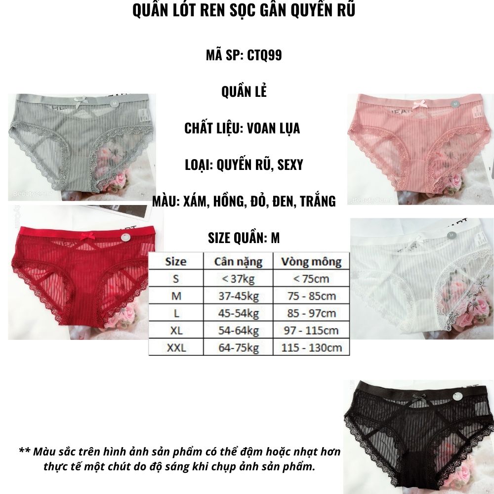 QUẦN LÓT REN SỌC GÂN QUYẾN RŨ