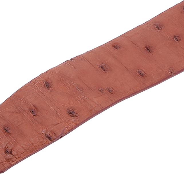 Thắt Lưng Nam Da Đà Điểu Bản Lớn Da Hột Đầu Kim Huy Hoàng HT4441 - Nâu Đỏ