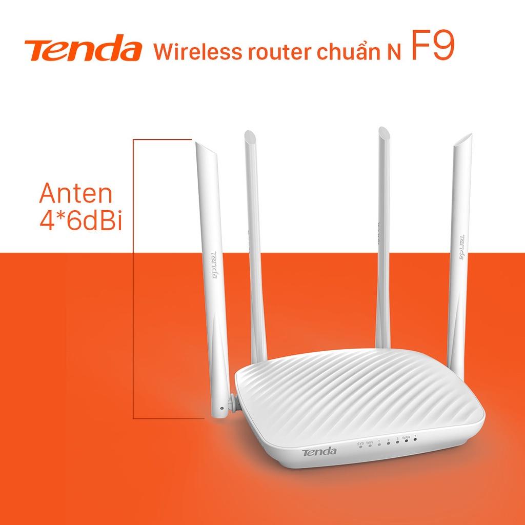 Bộ phát sóng wifi tenda F9 - 600Mbps - Hàng Chính Hãng