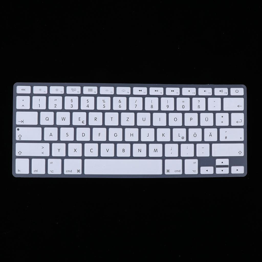 Premium Quality Soft Silicone Keyboard Protector Cover Skin, German Phonetic Keyboard Film Compatible for 13/15inch US Macbook