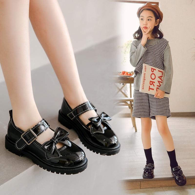 Giày búp bê bé gái thắt nơ da mềm đế êm thời trang mẫu mới 2022 size 27-38