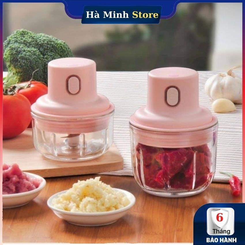 Máy Xay Mini Cầm Tay Sạc Pin Cao Cấp Dung Tích 250ML - Máy Xay Tỏi Ớt Cầm Tay Đa Năng