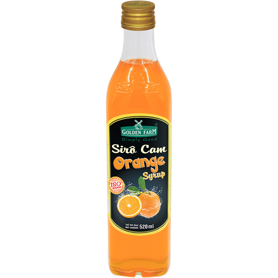 Siro Hương Cam Golden Farm 520ml