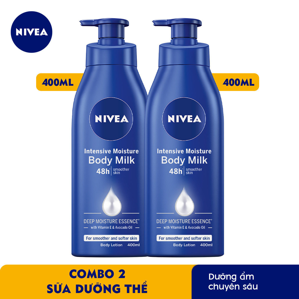 Combo 2 Sữa Dưỡng Thể Dưỡng Ẩm Chuyên Sâu 400ml - 80204