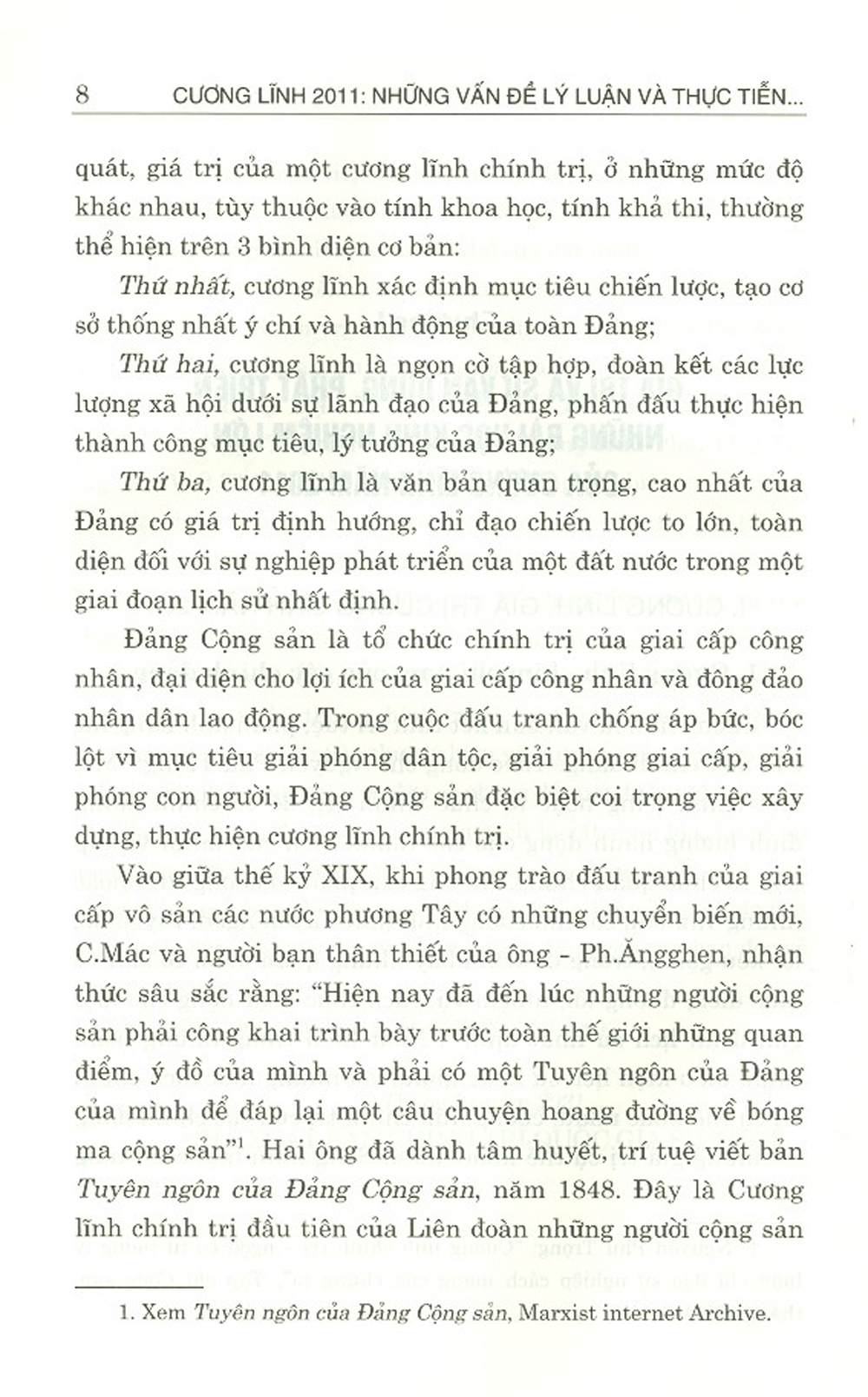 Cương Lĩnh 2011 - Những Vấn Đề Lý Luận Và Thực Tiễn Qua 10 Năm Thực Hiện