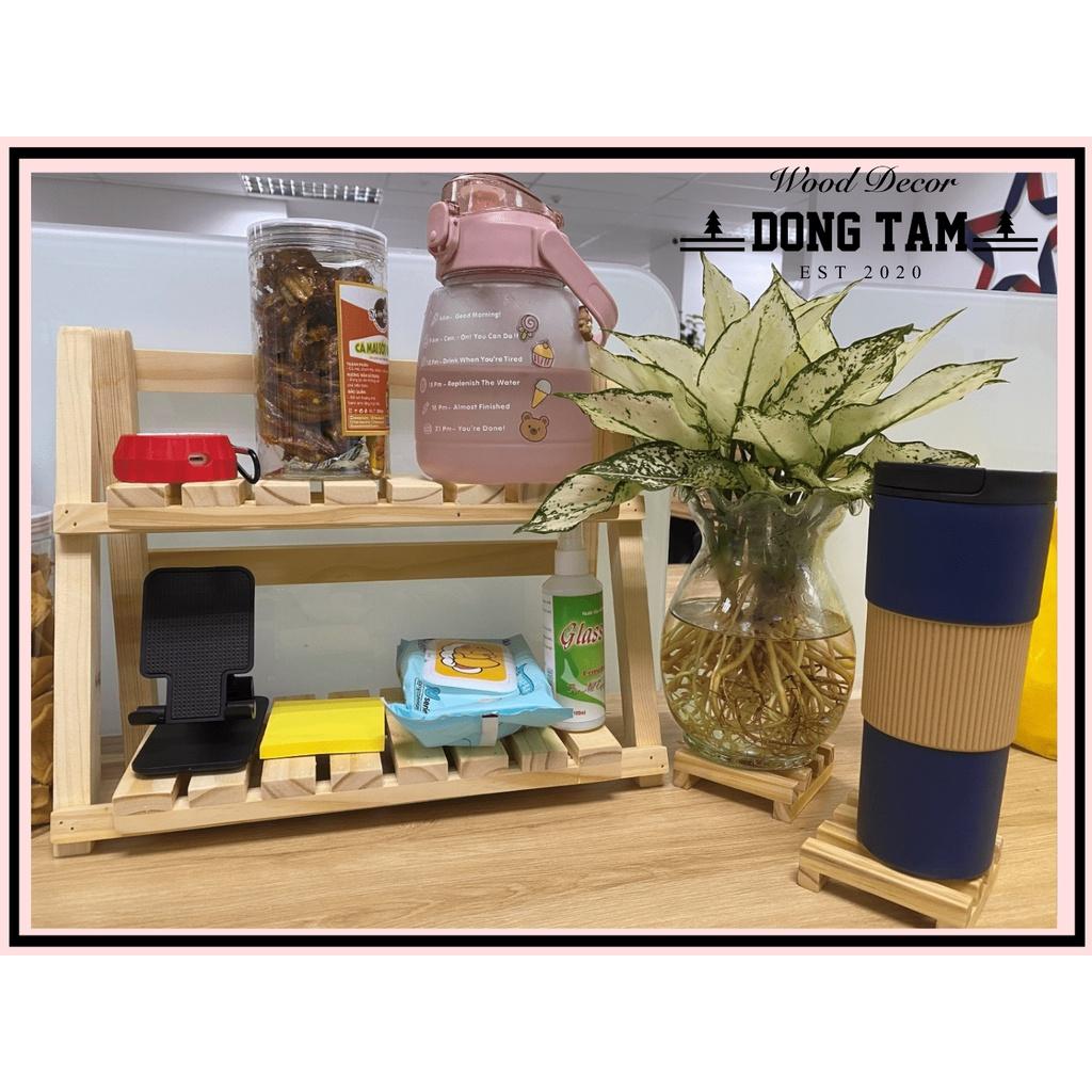 Chân đế decord gỗ thông có sơn trong