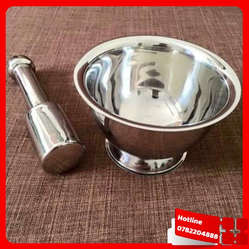 Bộ Chày Cối Inox Size 16Cm - Loại Tốt