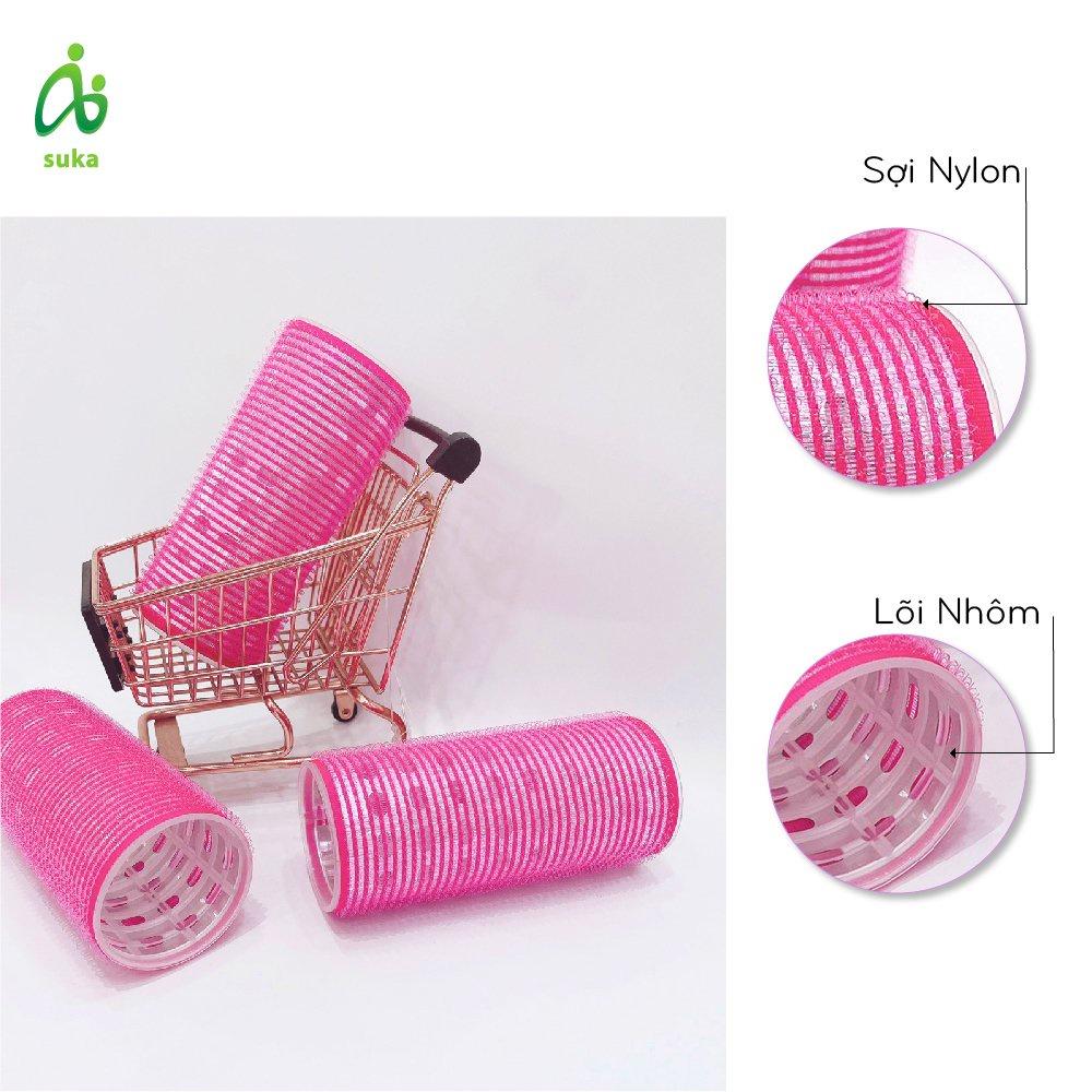 Lô uốn tóc phong cách Hàn quốc, cuộn mái tự dính ,làm xoăn lọn tóc nữ lõi nhôm size 12 x 5cm SK