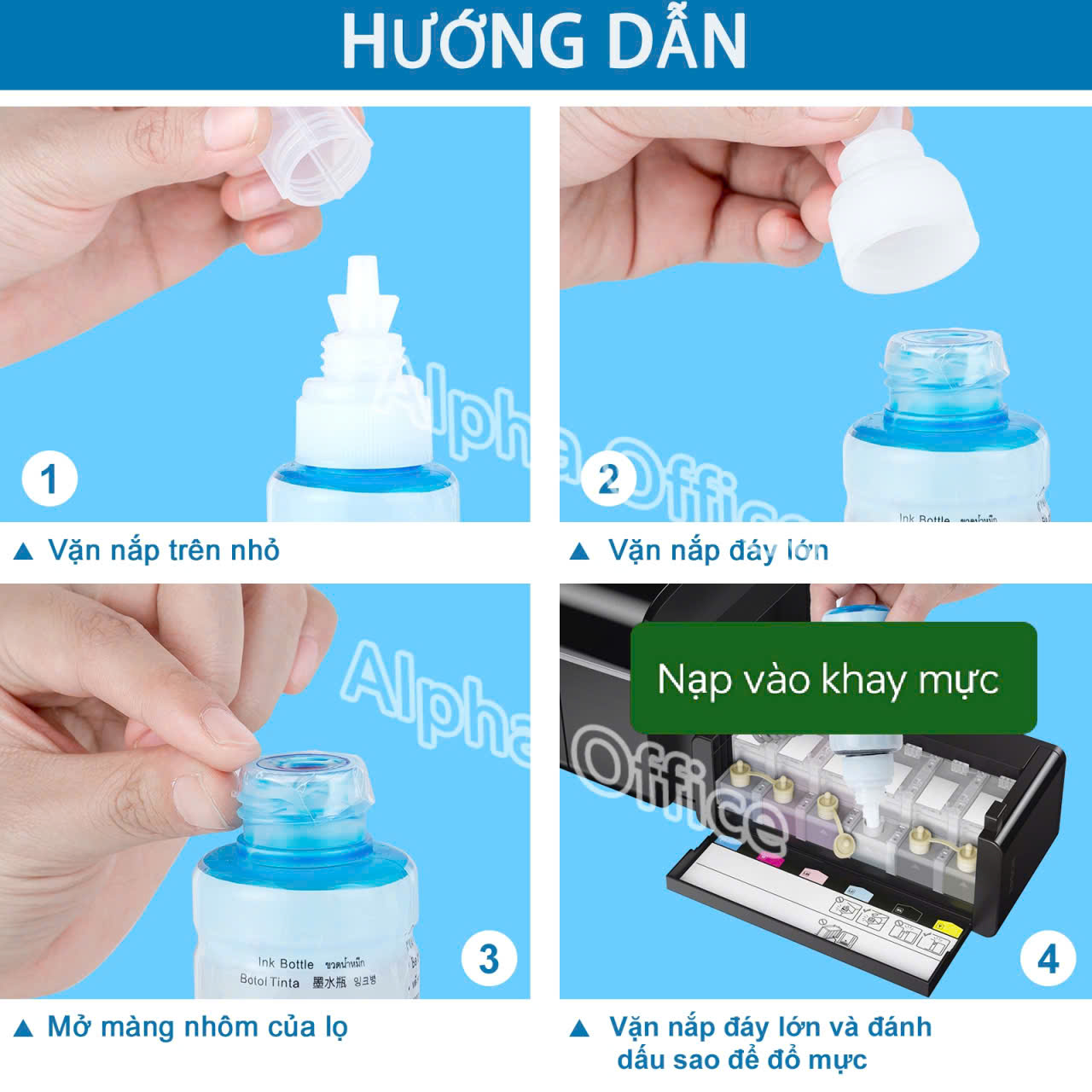 HCM- Mực in tương thích pigment màu vàng (Y) Epson 008 đa năng dành cho EPN M15140 – L15160 – L15150 - hàng nhập khẩu