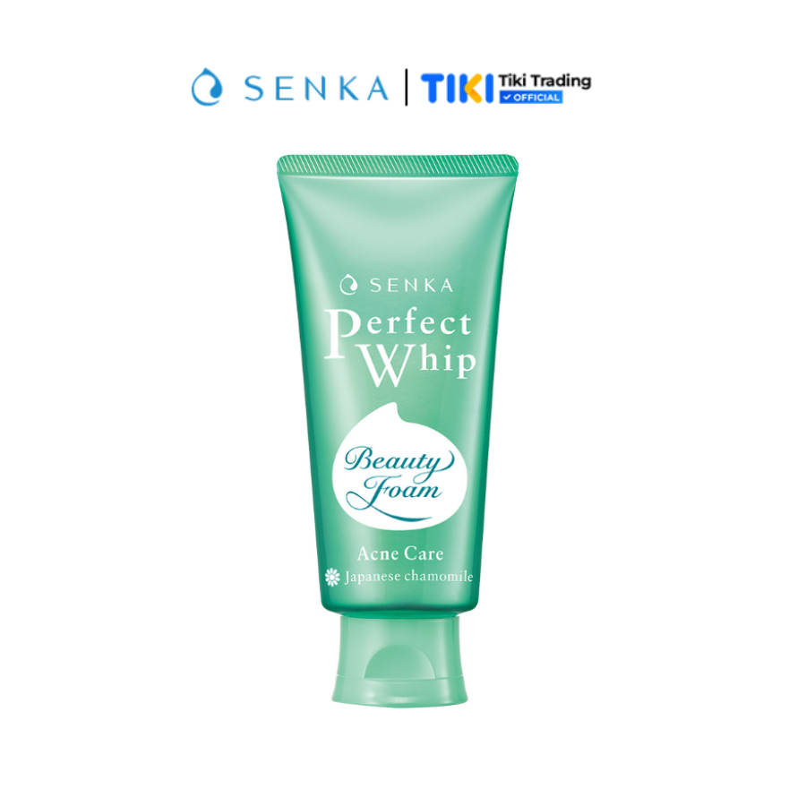 Sữa rửa mặt hỗ trợ trị mụn Senka Perfect Whip Acne Care 100g