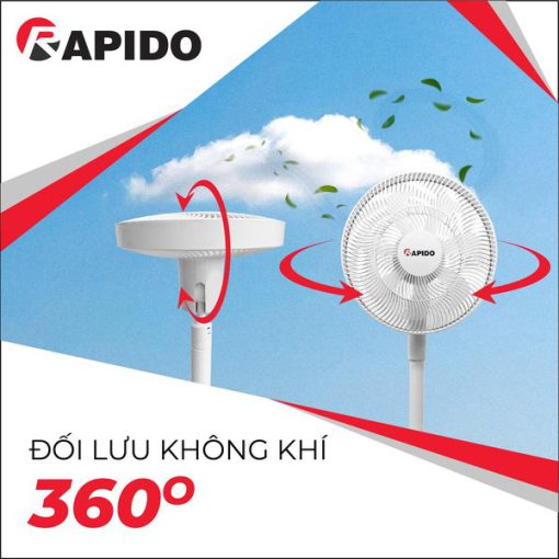 QUẠT TÍCH ĐIỆN RAPIDO - RbF-30 Không lo mất điện cả nhà ơi