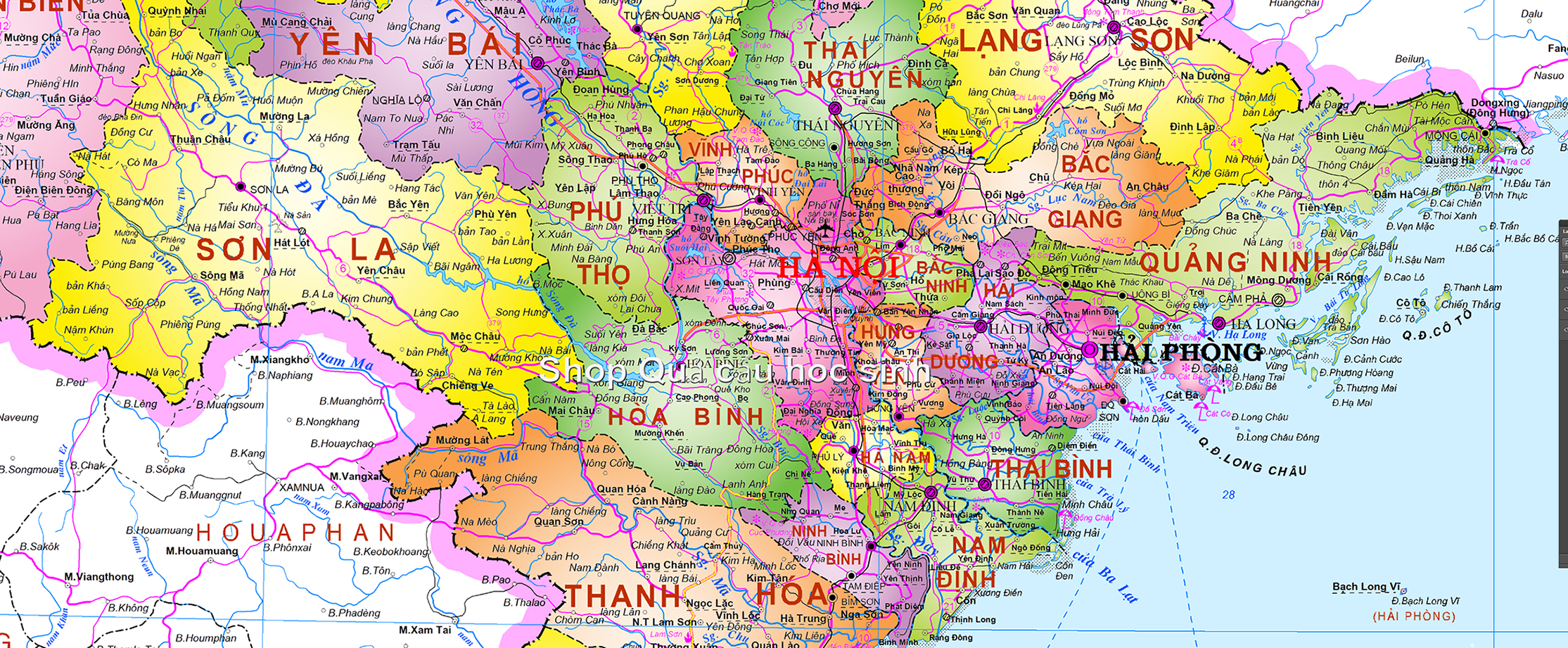 Hành chính Việt Nam phần đất liền khổ A0