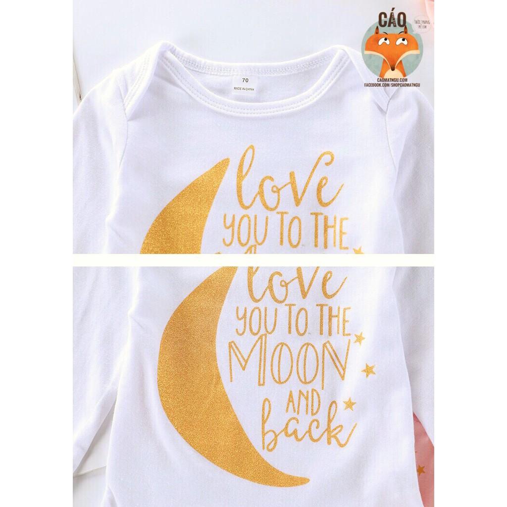 HÌNH THẬT - Set body bé gái Moon 3 món giá tốt