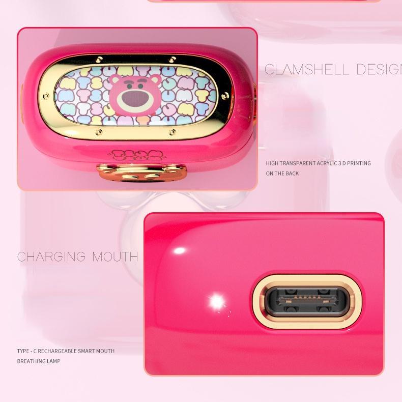 DISNEY Tai Nghe Nhét Tai Bluetooth Q6 Chống Ồn Hình Gấu Dễ Thương Tích Hợp Micro Phong Cách Thể Thao