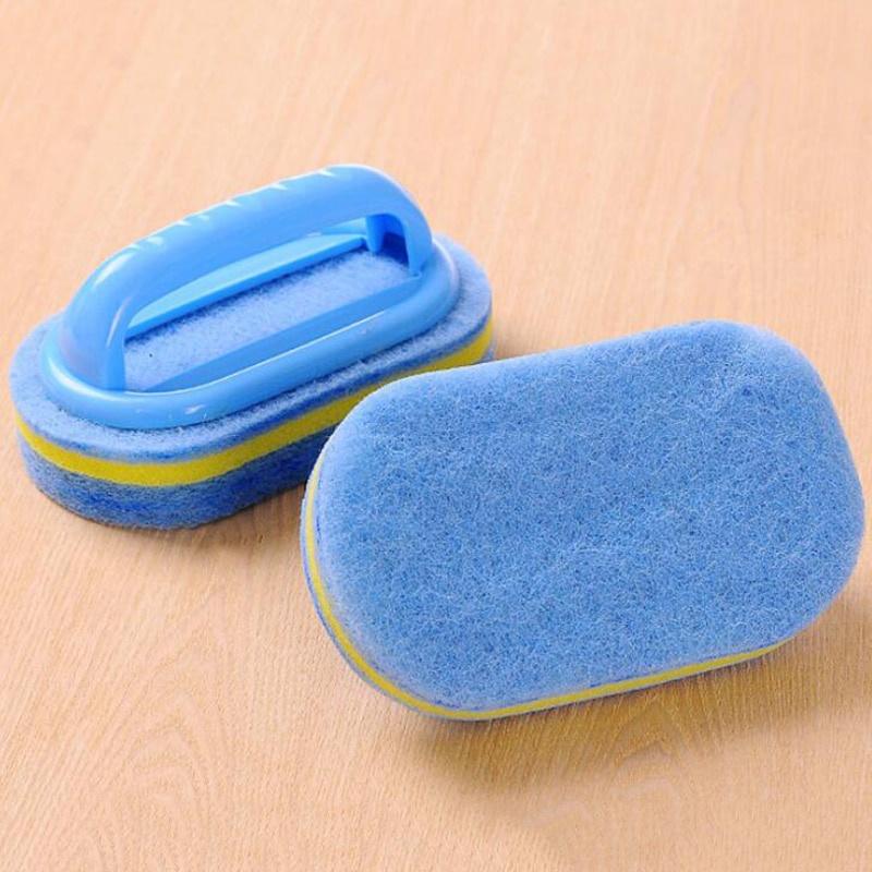 1 Pc Multi-function Bathtub Brush Ceramic Toilet Handle Sponge Cleaner Toilet Brush Glass Wall Bath Kitchen Home Cleaning Gadget