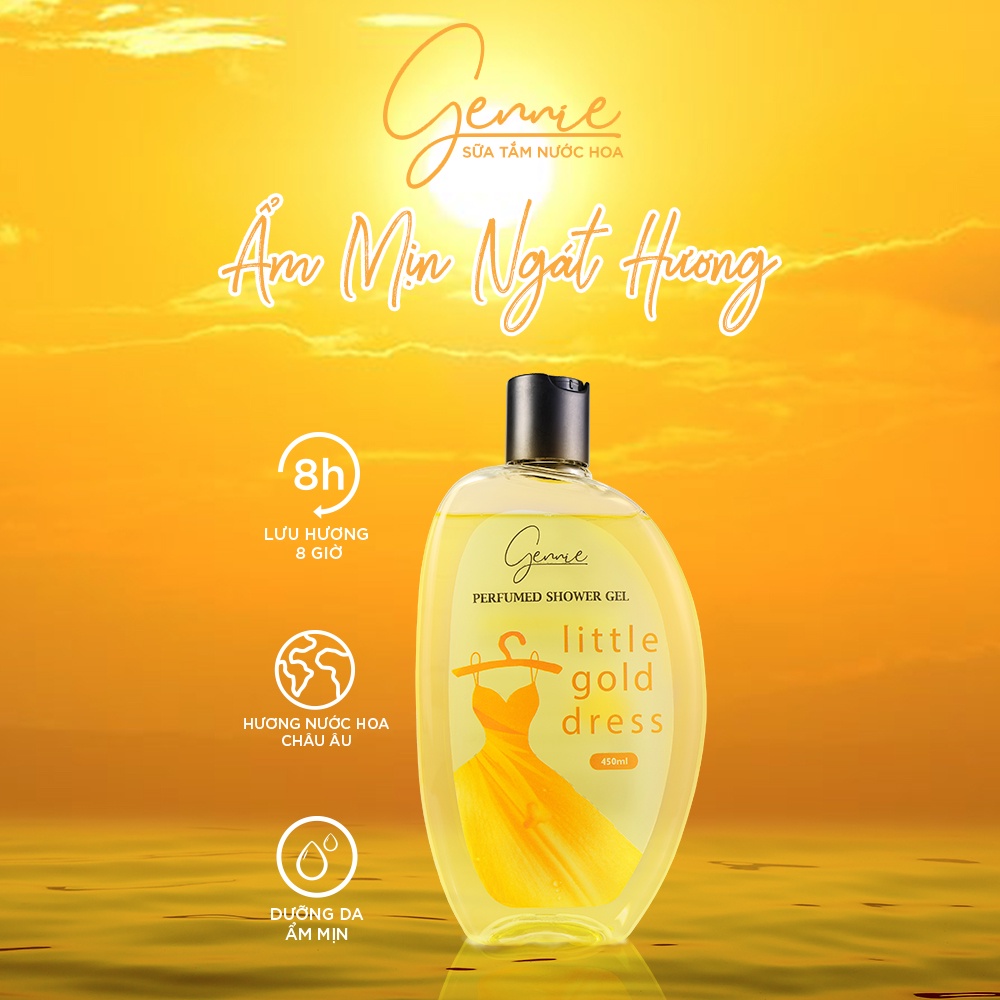 Sữa Tắm Nước Hoa Nữ Gennie Little Gold Dress 450ml Chính Hãng