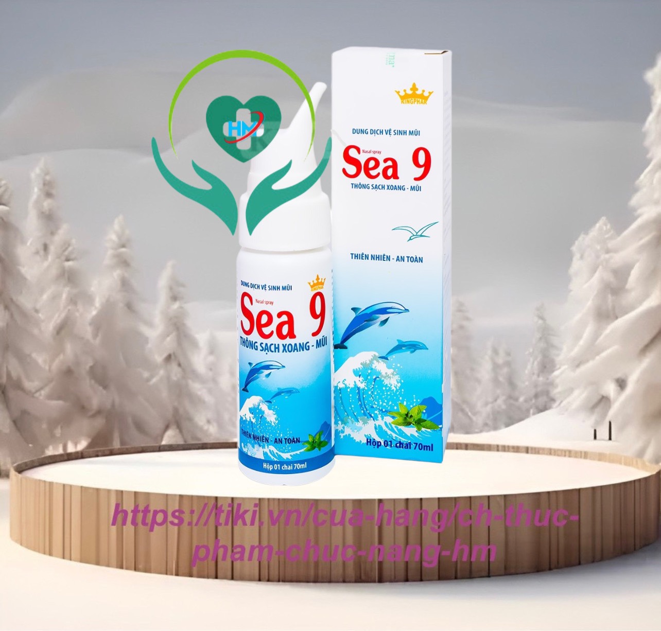 Dung dịch vệ sinh mũi Kingphar Sea 9 , chai 70ml, thông sạch xoang, mũi