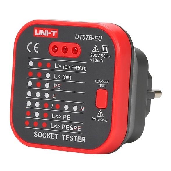 Thiết bị kiểm tra ổ cắm điện UNI-T UT07B-EU (230V, &lt;18mA)