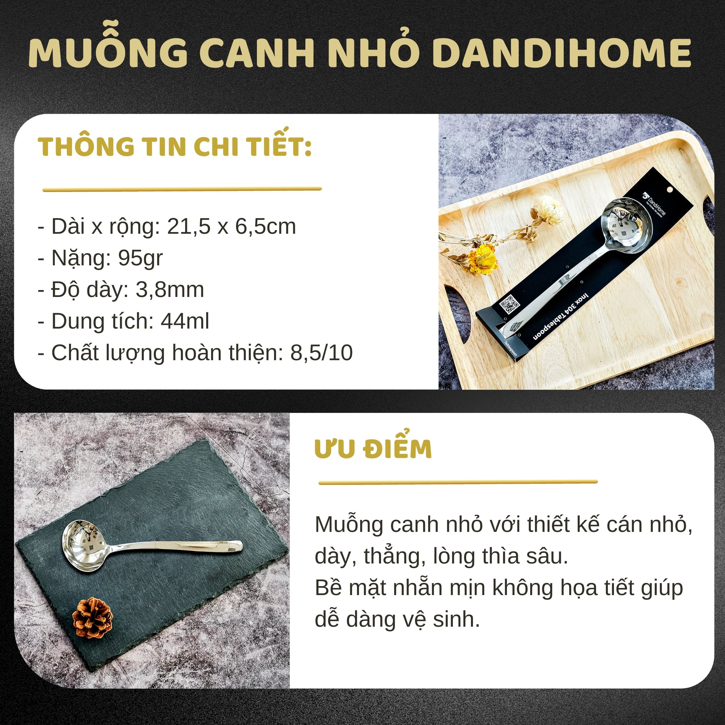 Muỗng canh DandiHome Inox 304