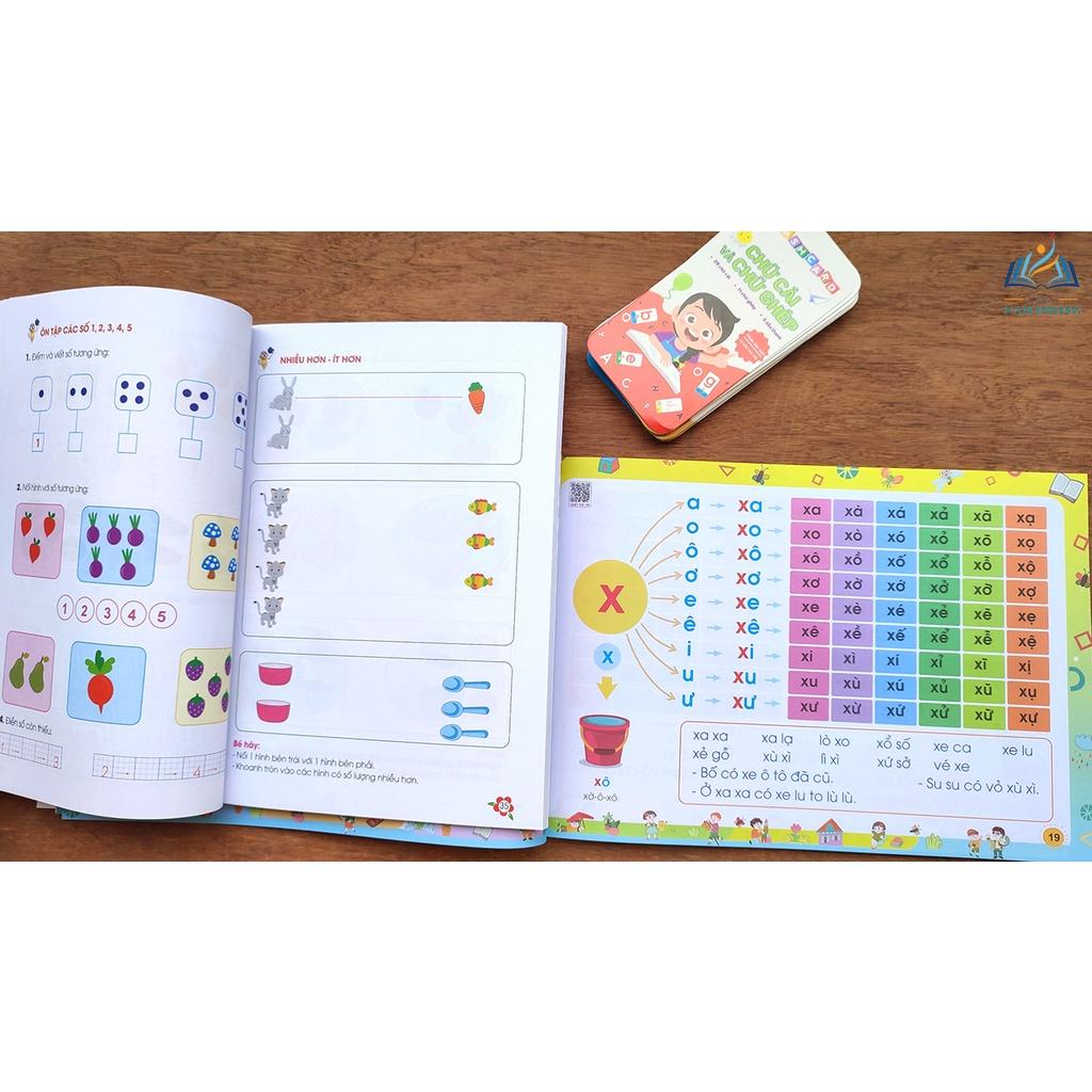 Combo Tập Đánh Vần Và Toán Tư Duy Cho Bé Chuẩn Bị Vào Lớp 1 - Bộ Mới Nhất Kèm Bộ Thẻ Học Flashcard