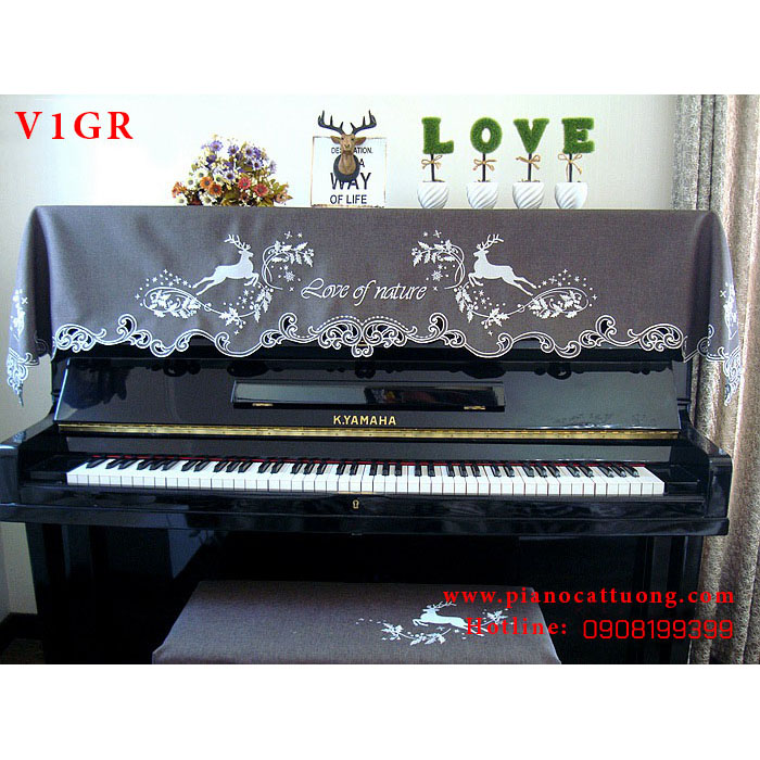 Khăn Phủ Bảo Vệ Và Trang Trí Nóc Đàn Piano V1S