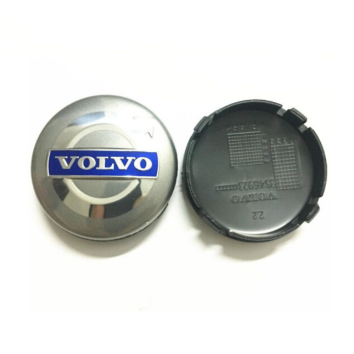 Logo chụp mâm, ốp lazang bánh xe ô tô, xe hơi Volvo, đường kính 64MM mã VV64