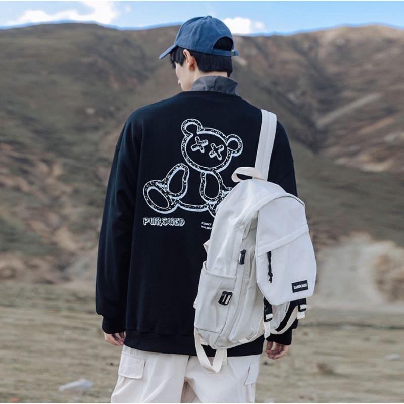 Áo sweater gấu phản quang siêu đỉnh, 100% cotton mềm mịn, nam nữ mặc được unisex ulzzang - ẢNH THẬT