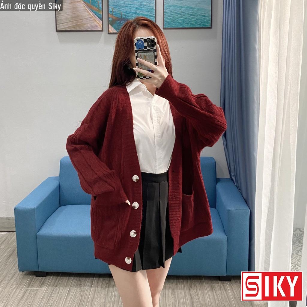 Áo cardigan len thừng dáng dài form rộng, cadigan phong cách hàn quốc len dày dặn KL12