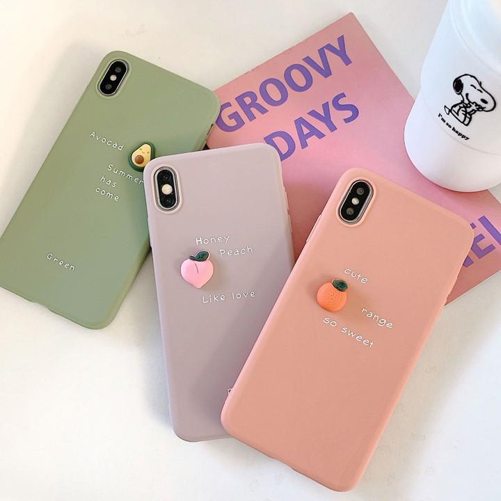 Ốp Lưng cho iPhone 6/6S/6Plus/6SPlus/7/8/7Plus/8Plus/X/XS/XSMax/11/11Pro/11ProMax Trái Cây 3D - Mã TZAC276