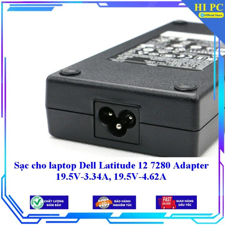 Sạc cho laptop Dell Latitude 12 7280 Adapter 19.5V-3.34A 19.5V-4.62A - Kèm Dây nguồn - Hàng Nhập Khẩu