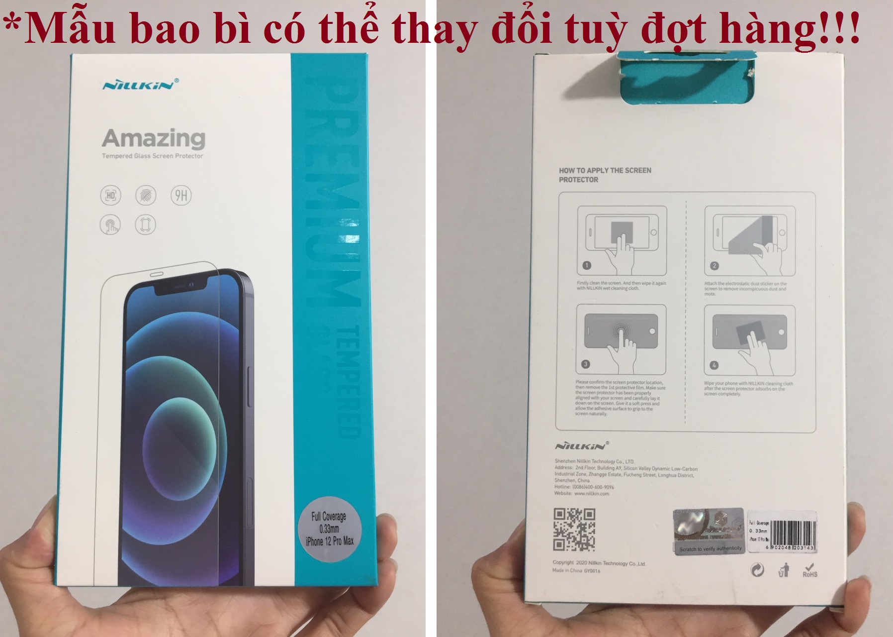 Cường lực full màn hình 0.3mm cho iP 12 mini / 12 Pro / 12 Pro Max Nillkin CP+PRO - Hàng chính hãng