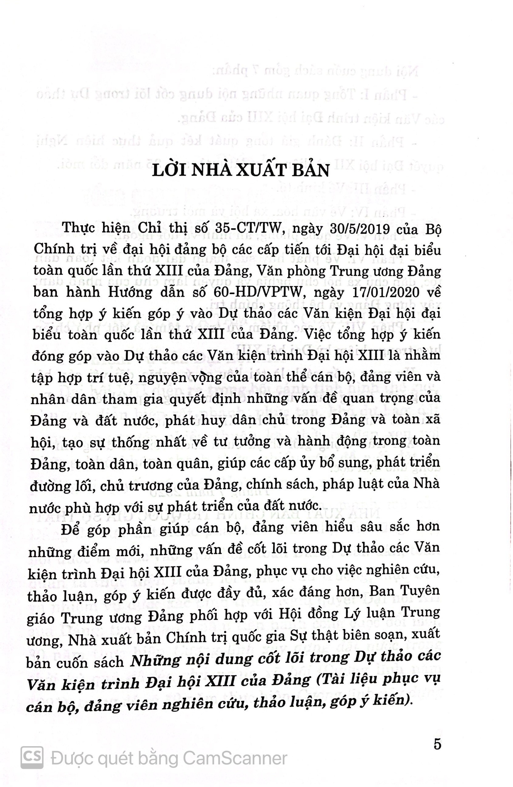 Những nội dung cốt lõi trong dự thảo các văn kiện trình Đại hội XIII của Đảng (Tài liệu phục vụ cán bộ, đảng viên nghiên cứu, thảo luận, góp ý kiến)