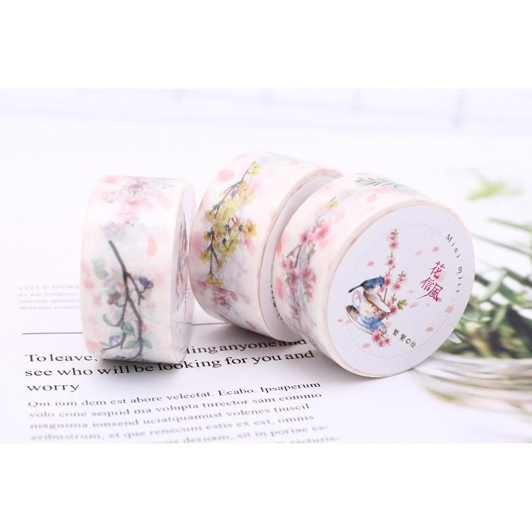 Băng keo trang trí - Washi tape mini miss ( trang trí sổ tay - sổ planner )