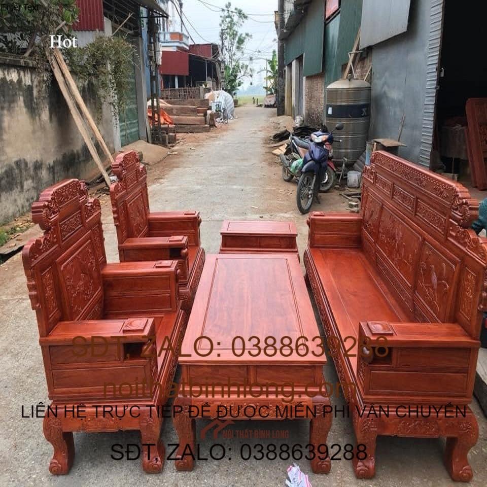 Bàn Ghế Phù Dung Gỗ Hương Đá