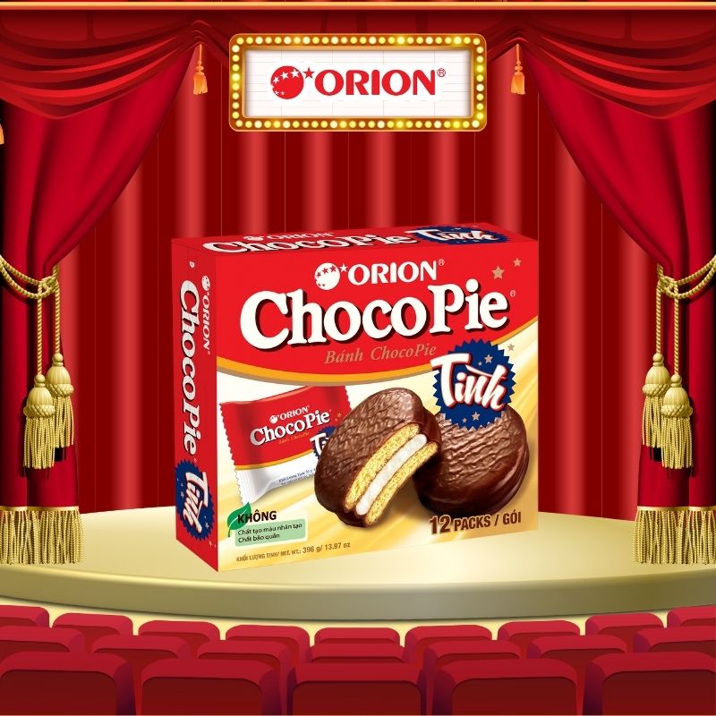 Hộp 12 gói bánh Orion CHOCOPIE TÌNH vị truyền thống (396G)