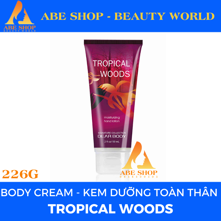 Body Cream DEAR BODY 226ml - Kem Dưỡng Toàn Thân - Siêu Mềm Mượt - Giúp Da Căng Bóng Mềm Mịn - Hương Thơm Mát Dễ Chịu - Cấp Ẩm - Cân Bằng pH - Lưu Hương Tới 8h