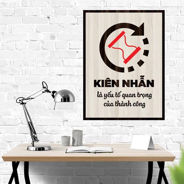 Tranh gỗ DECOR - SLOGAN tạo động lực, Truyền cảm hứng - Kiên nhẫn là yếu tố quan trọng của thành công