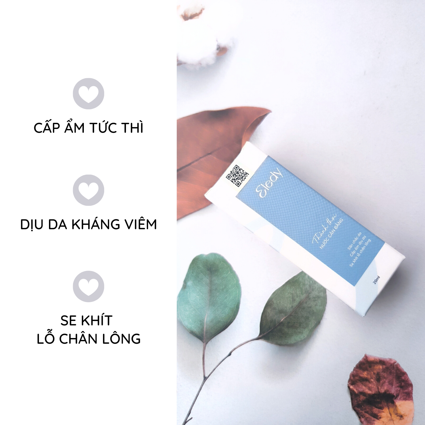 Nước cân bằng da Thảnh Thơi ELEDY 20ml cấp ẩm dịu nhẹ se khít lỗ chân lông