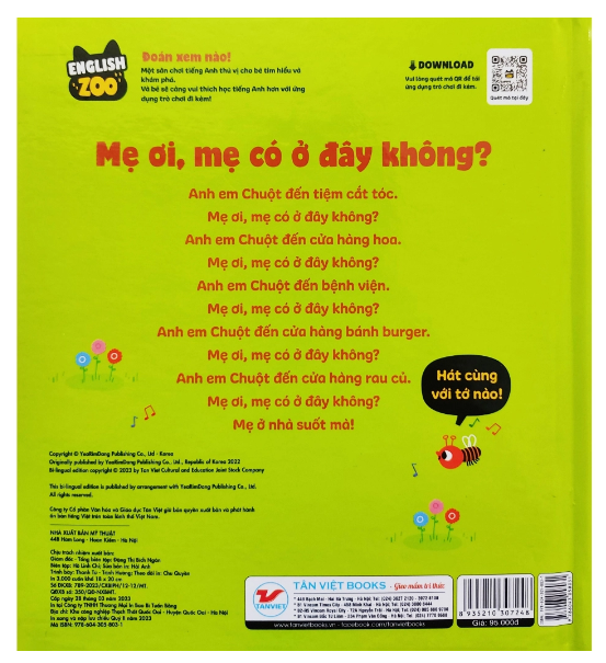 English Zoo - Mẹ Ơi, Mẹ Có Ở Đây Không? – Mom, are you here? - Song Ngữ Anh -Việt