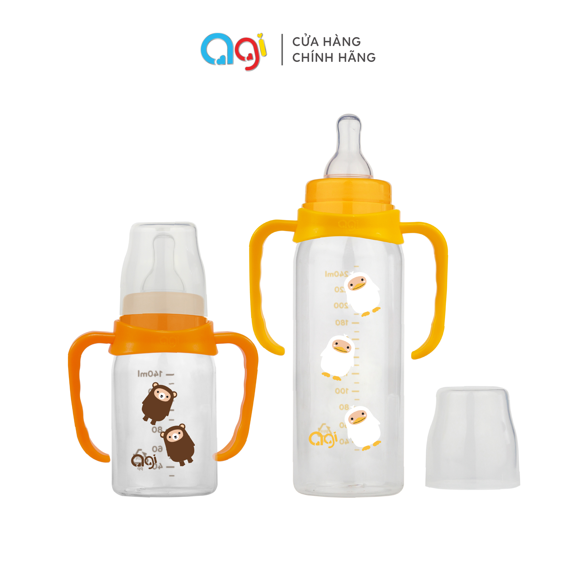 Combo 2 bình sũa PP tay cầm Agi (140ml+250ml)