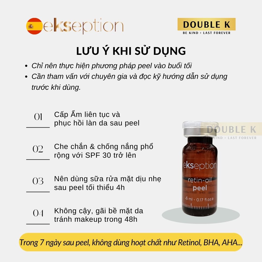 ekseption Retin-Oil Peel - Chống Lão Hóa, Mờ Nếp Nhăn, Da Sáng Đều Màu - Double K