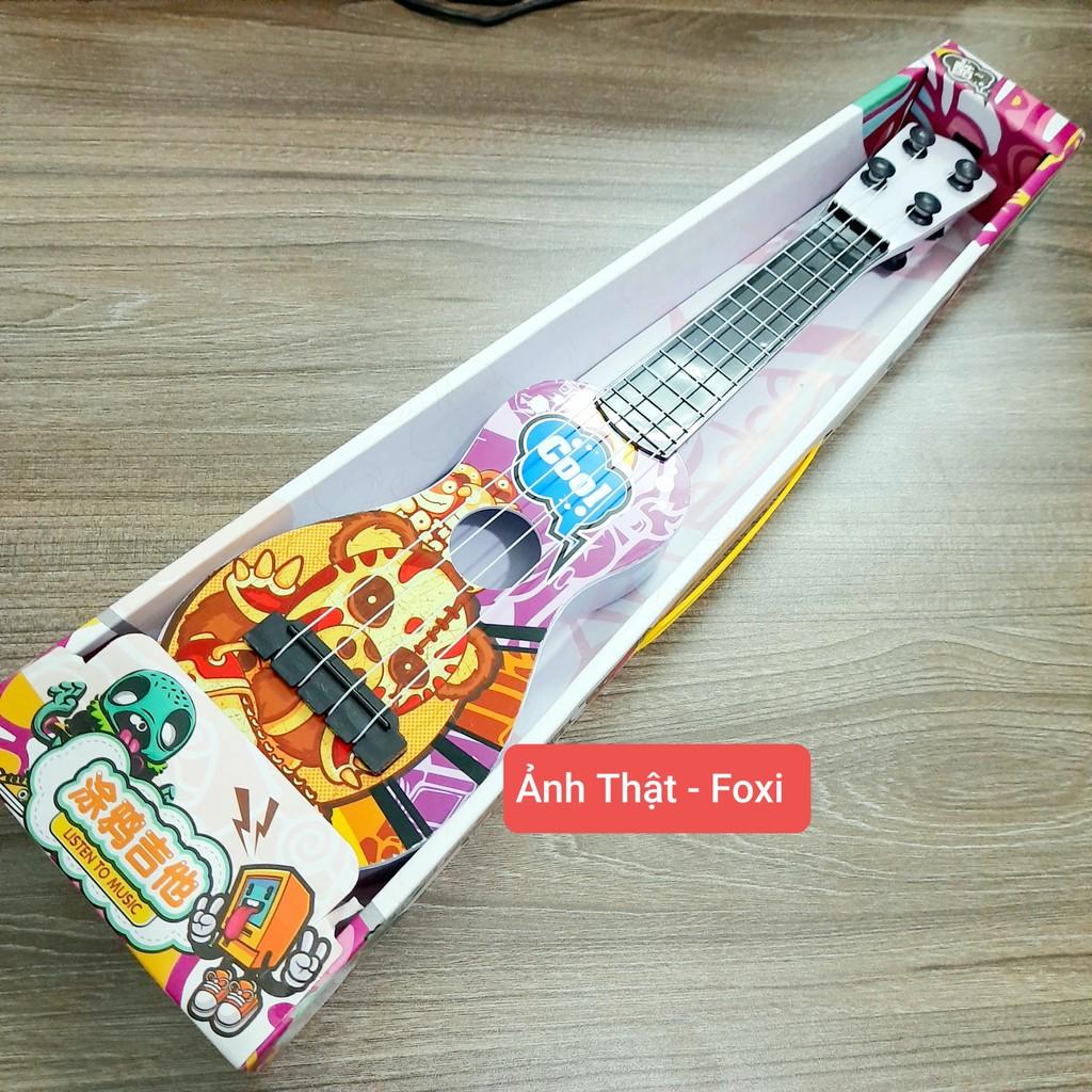 Đồ chơi phát nhạc và nhạc cụ Đàn Guitar Mini Foxi-Ukulele cho bé vừa chơi vừa học phát triển trí tuệ